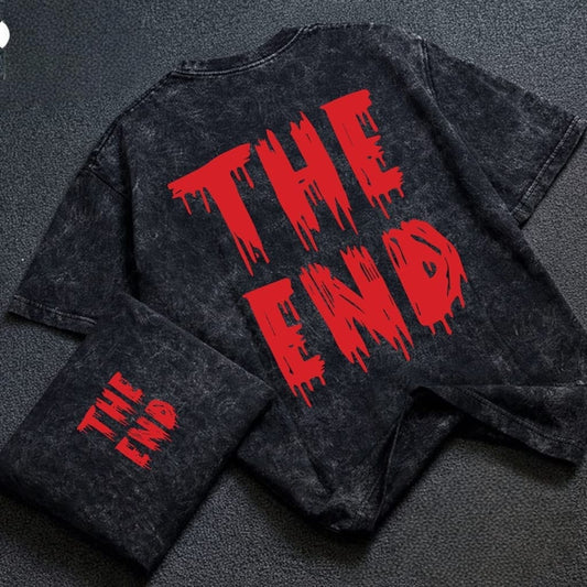 Acid Wash Oversized Drop Shoulder  00