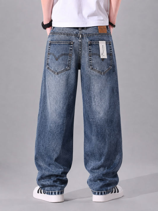Ice Blue Baggy Denim