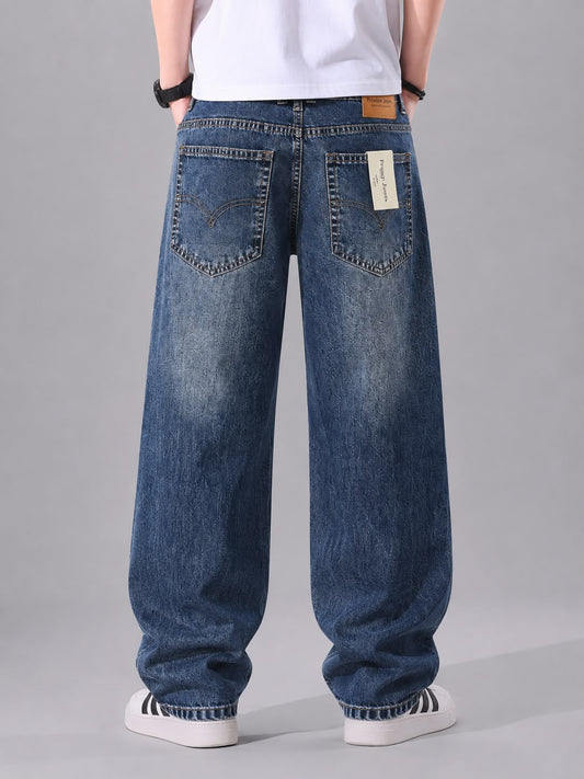 Deep Blue Baggy Denim