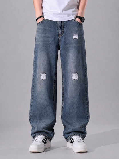 Deep Blue Baggy Denim