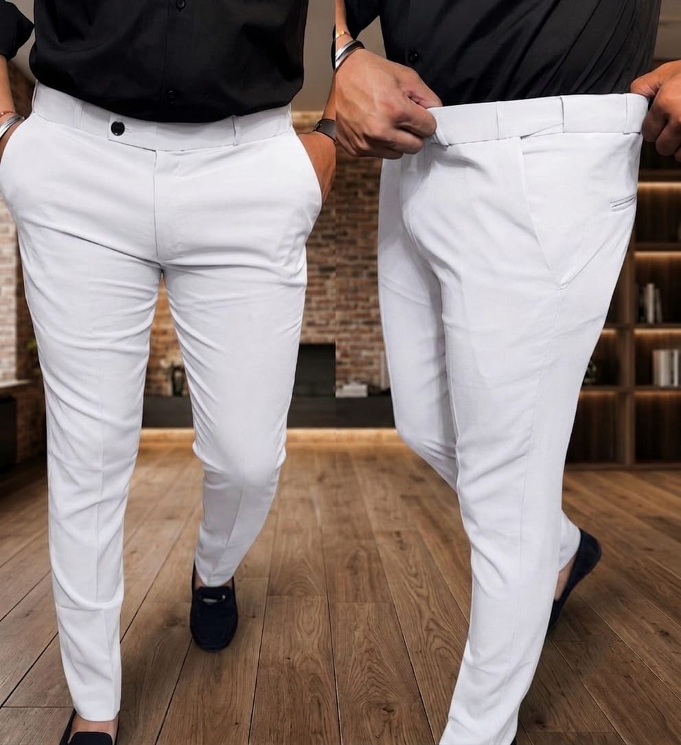 White Color Formal Pants