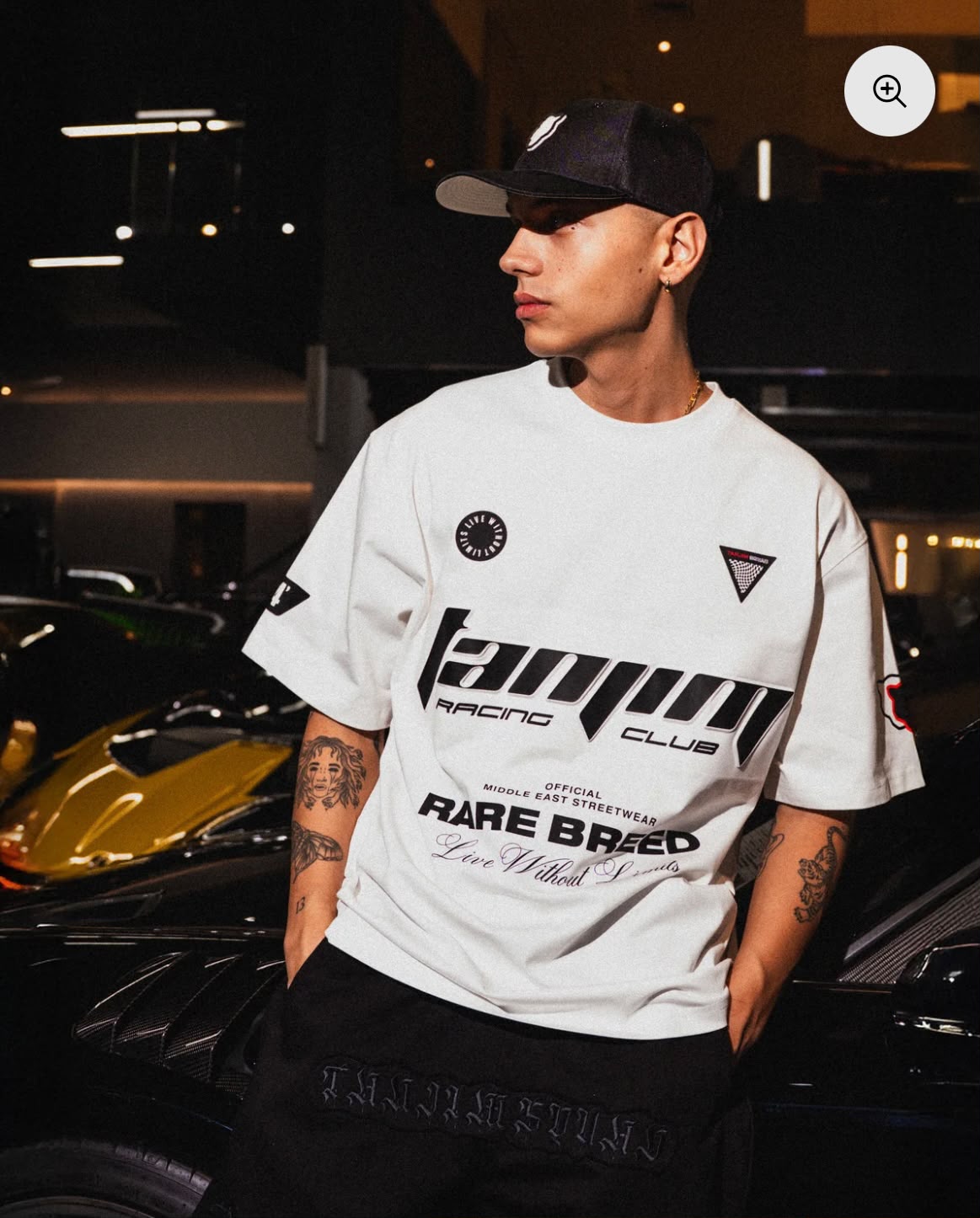 TANJIM RACE T-SHIRT - WHITE