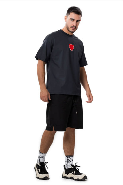 PANTHER DETAIL T-SHIRT - NAVY